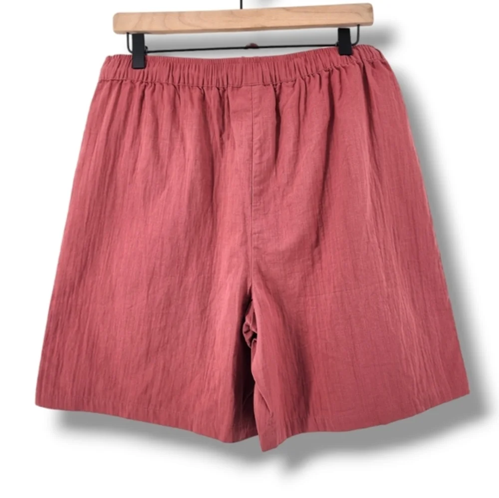 Saturday Sunday Anthropologie Salmon‎ Casual Lounge Cotton Shorts Medium New